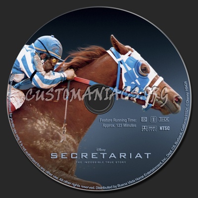 Secretariat dvd label