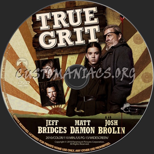 True Grit dvd label