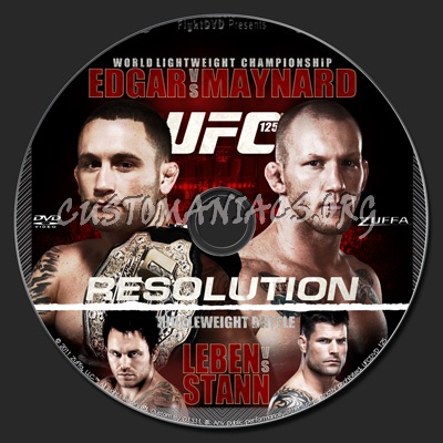 UFC 125 Resolution dvd label