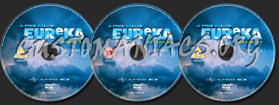 A Town Called Eureka Season 3.5 dvd label