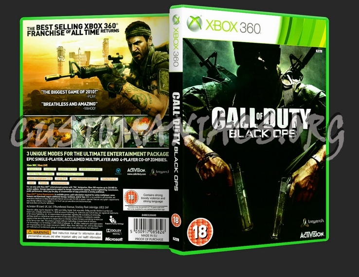 Call Of Duty Black Ops dvd cover