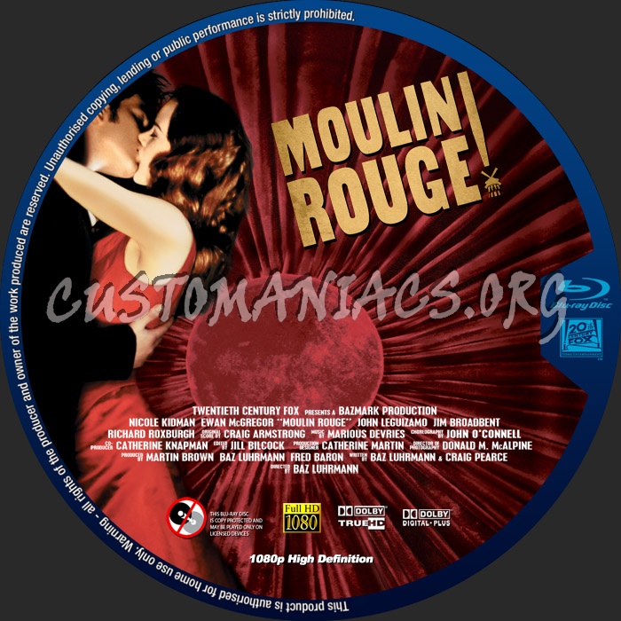 Moulin Rouge blu-ray label