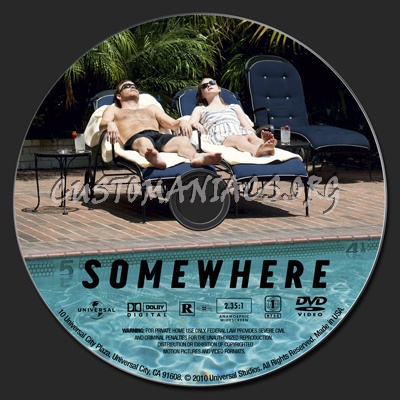 Somewhere dvd label