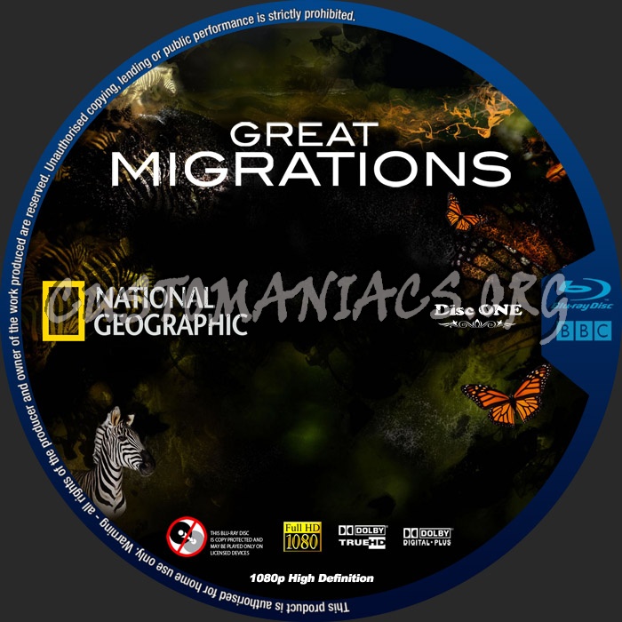 National Geographic Great Migrations blu-ray label