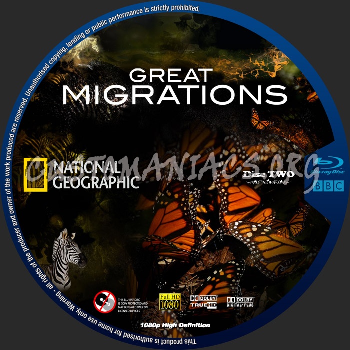 National Geographic Great Migrations blu-ray label