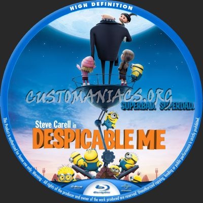 Despicable Me blu-ray label