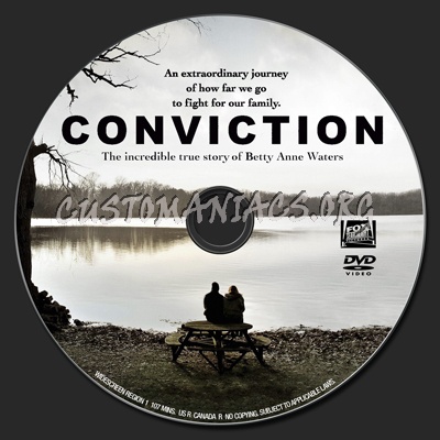 Conviction dvd label