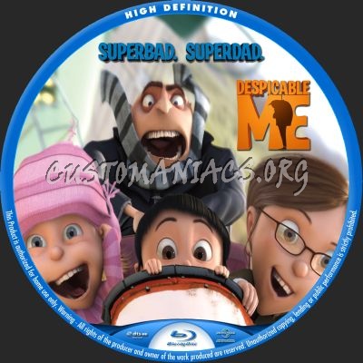 Despicable Me blu-ray label