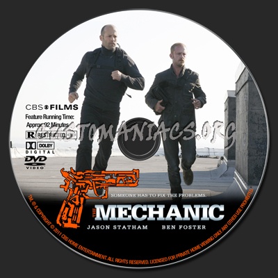 The Mechanic dvd label