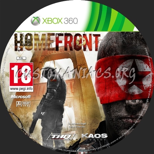 Homefront dvd label