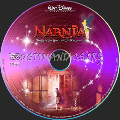 The Chronicles of Narnia The Lion the Witch and the Wardrobe dvd label