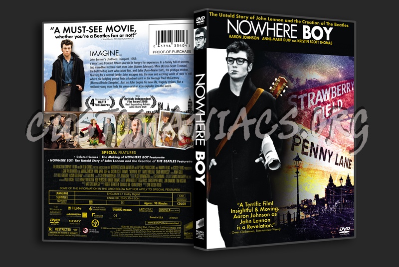 Nowhere Boy dvd cover