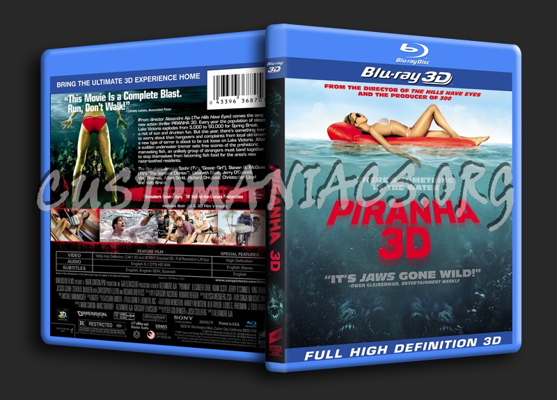 Piranha 3D blu-ray cover