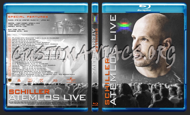 Schiller Atemlos Live blu-ray cover