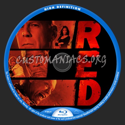 Red blu-ray label