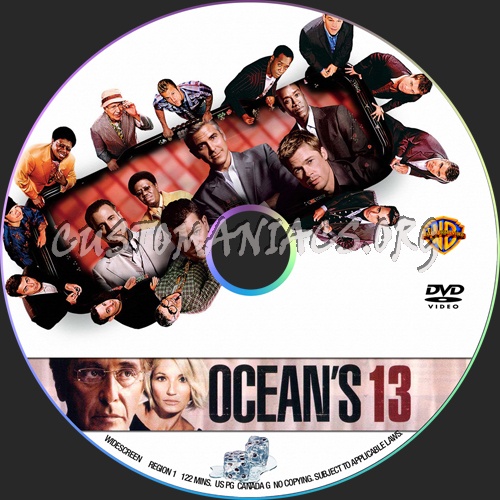 Ocean's 13 dvd label