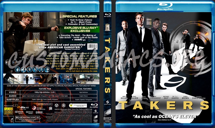 Takers blu-ray cover