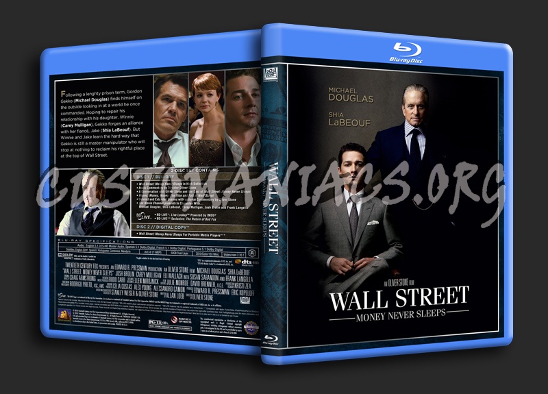 Wall Street: Money Never Sleeps blu-ray cover