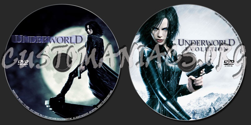 UnderWorld 1 & 2 dvd label