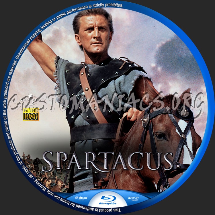 Spartacus (1960) blu-ray label