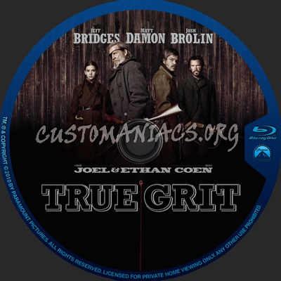 True Grit blu-ray label