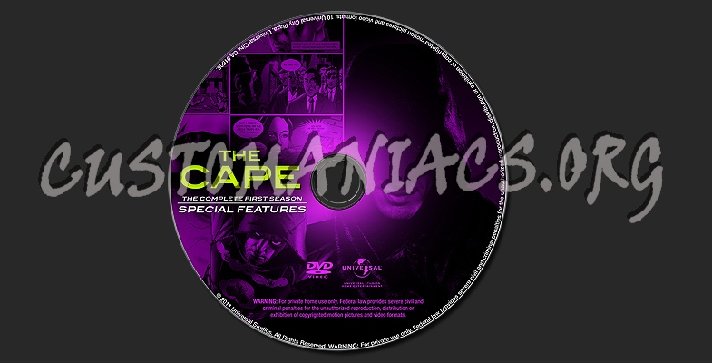 THE CAPE - Season 1 dvd label
