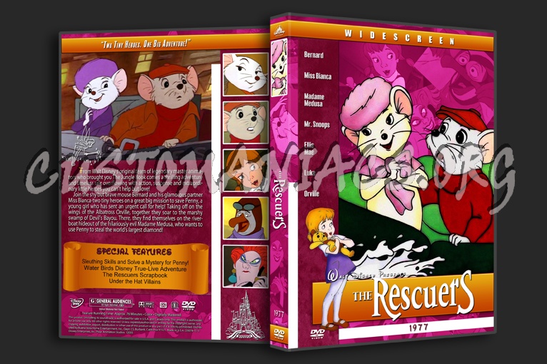 The Rescuers - 1977 dvd cover