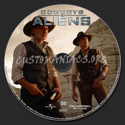 Cowboys & Aliens dvd label