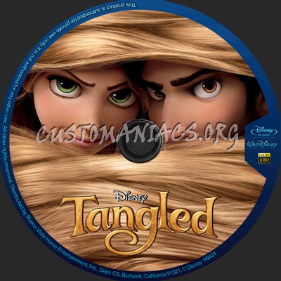 Tangled blu-ray label