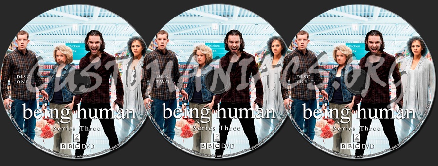 Being Human Series 3 dvd label