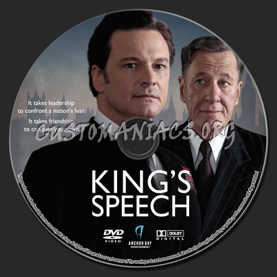 The King's Speech dvd label