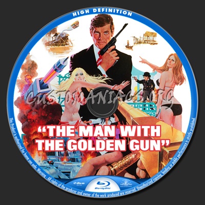 The Man With The Golden Gun blu-ray label