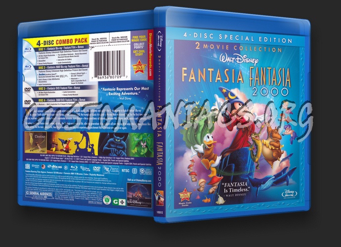 Fantasia / Fantasia 2000 blu-ray cover