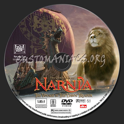 The Chronicles of Narnia: The Voyage of the Dawn Treader dvd label