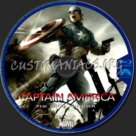 Captain America The First Avenger blu-ray label