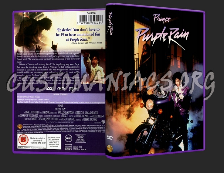 Purple Rain dvd cover