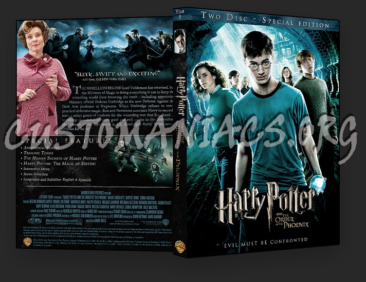 Harry Potter and The Order of The Phoenix dvd cover