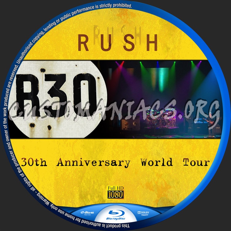 Rush - R30 blu-ray label