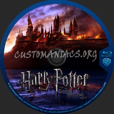 Harry Potter and the Deathly Hallows Part 1 blu-ray label