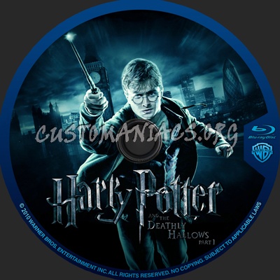 Harry Potter and the Deathly Hallows Part 1 blu-ray label