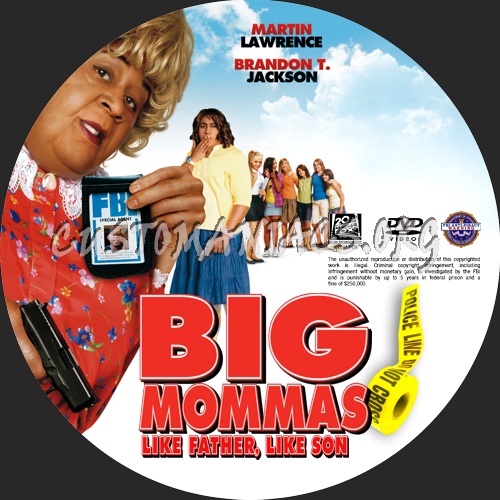 Big Mommas Like Father Like Son dvd label