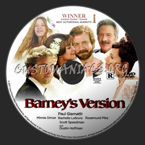 Barney's Version dvd label