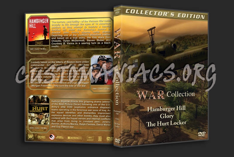War Collection (Hamburger Hill / Glory / The Hurt Locker) dvd cover
