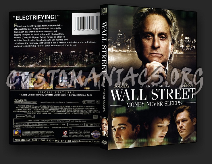 Wall Street Money Never Sleeps dvd cover