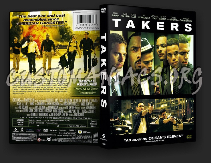 Takers dvd cover