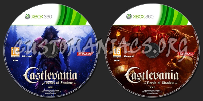 Castlevania Lords of Shadow dvd label