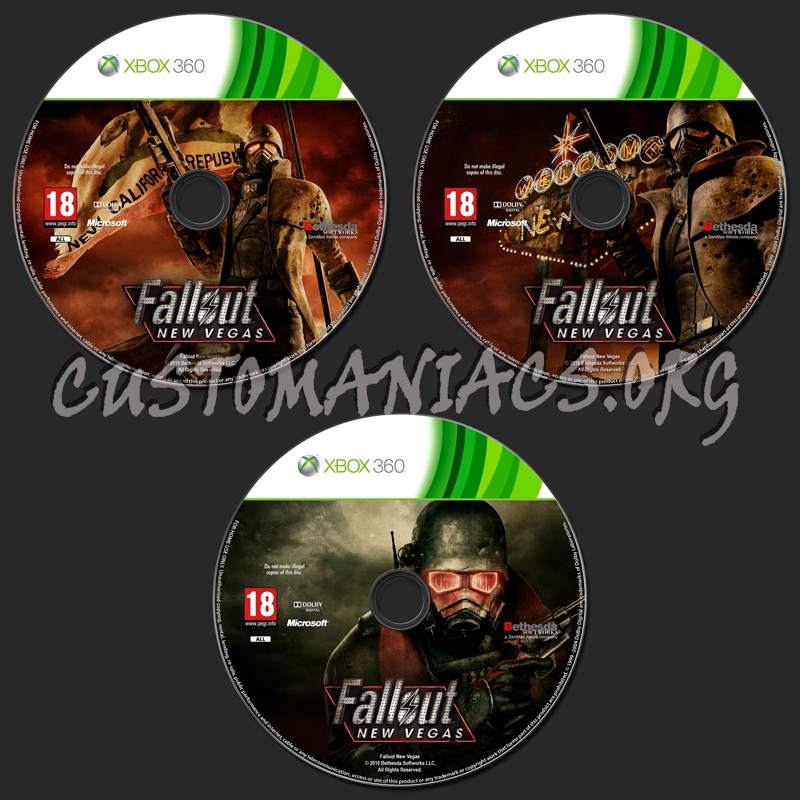 Fallout: New Vegas dvd label