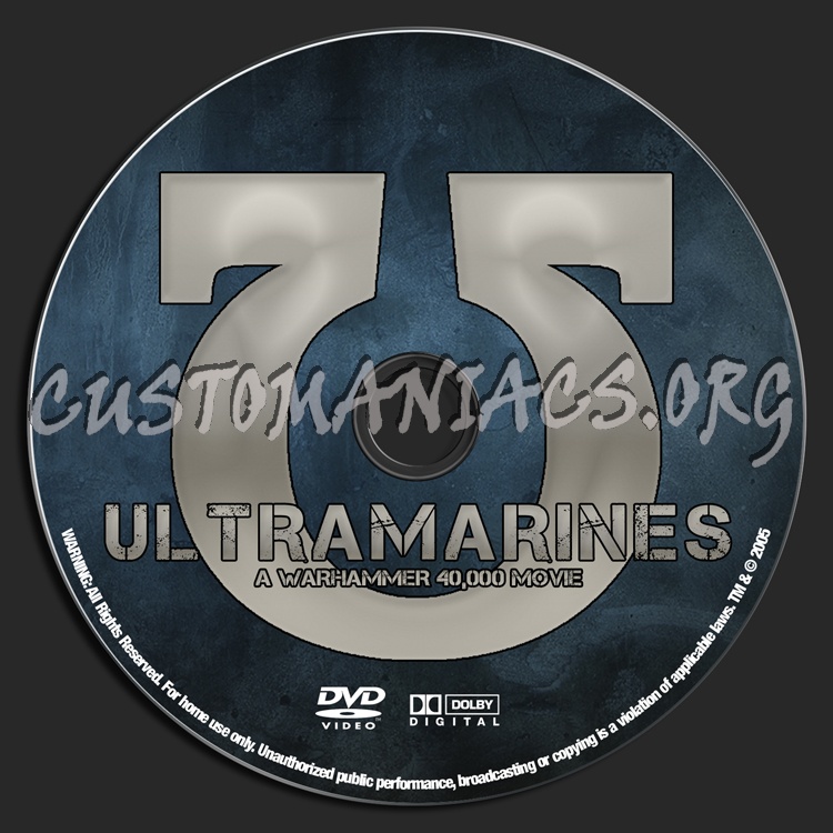 Ultramarines A Warhammer 40,000 Movie dvd label