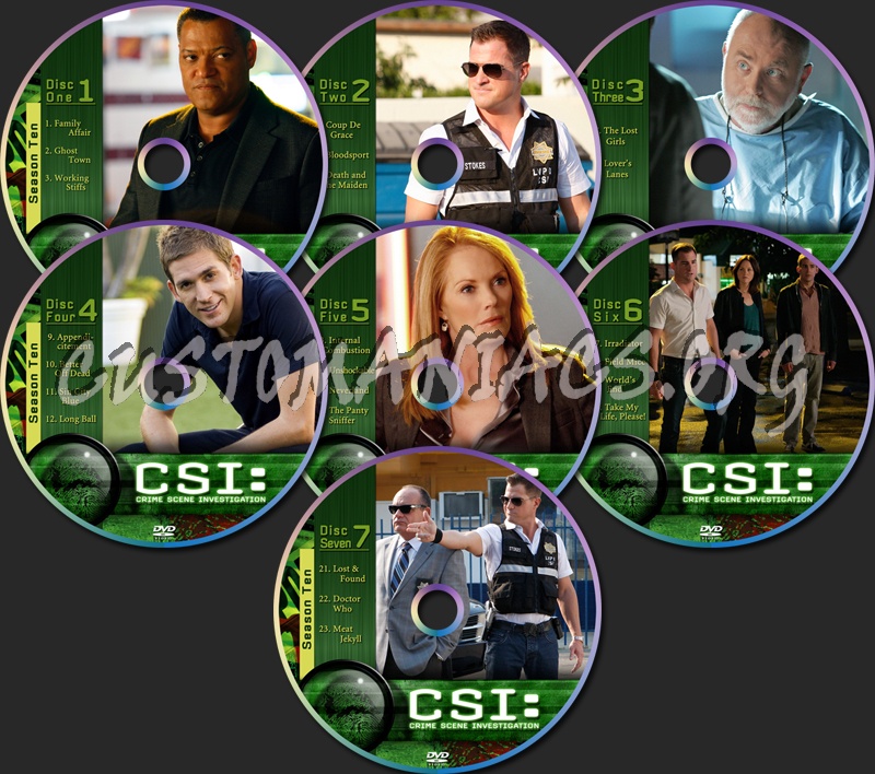 CSI Vegas Season Ten dvd label