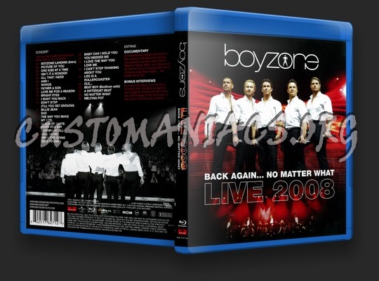 Boyzone Live 2008 - Back Again... No Matter What blu-ray cover